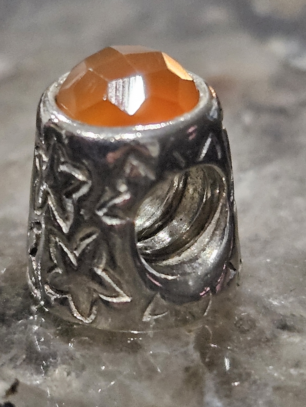 PANDORA Thimble Carnelian Charm - Rare - Picture 3 of 5
